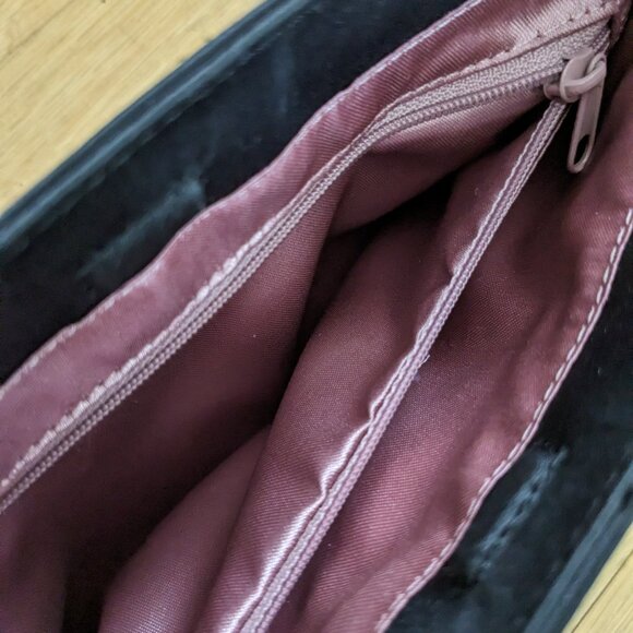 Ann Taylor Loft Black Satin Wristlet Bag Purse - Picture 6 of 6